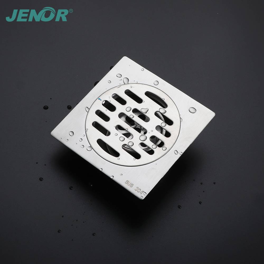 Bathroom Accessories 304 Stainless Steel Square 100*100mm Anti-odor Shower Floor Drain With Cover